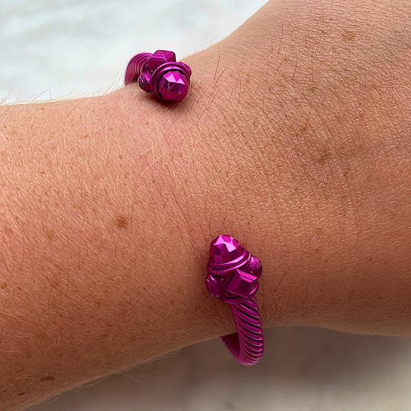 LE David Yurman Renaissance® Classic Cable Bracelet Pink Aluminum, 5mm - Picture 5 of 6